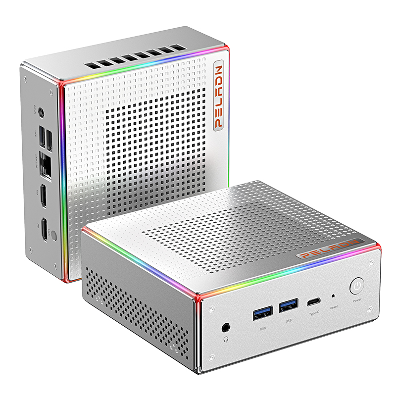 PELADN HA-4 ミニ PC PELADN Silver Wing HA-4 Mini PC with AMD 7840HS Processor for 4K